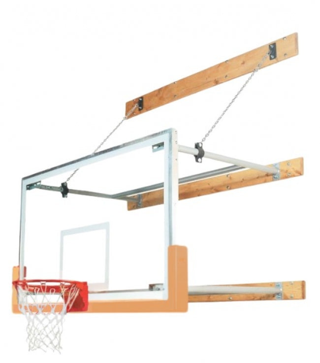 Stationary 6'-8' Competitor Basketball Package, Athletic Gold