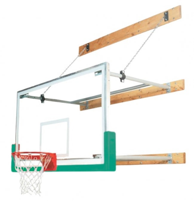 Stationary 6'-8' Competitor Basketball Package, Kelly Green