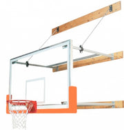 Stationary 6'-8' Competitor Basketball Package, Orange
