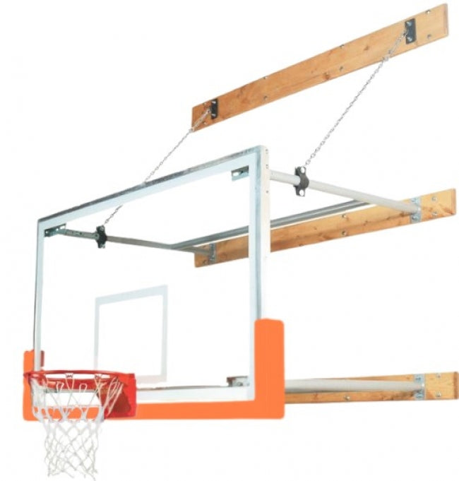 Stationary 6'-8' Competitor Basketball Package, Orange
