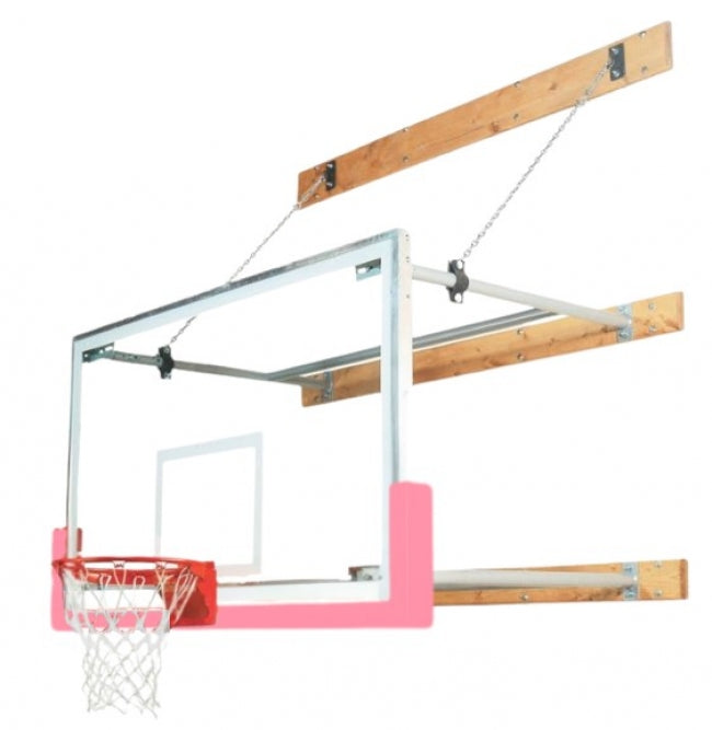 Stationary 6'-8' Competitor Basketball Package, Pink