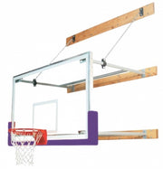 Stationary 6'-8' Competitor Basketball Package, Purple