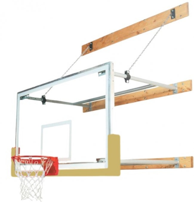 Stationary 6'-8' Competitor Basketball Package, Vegas Gold