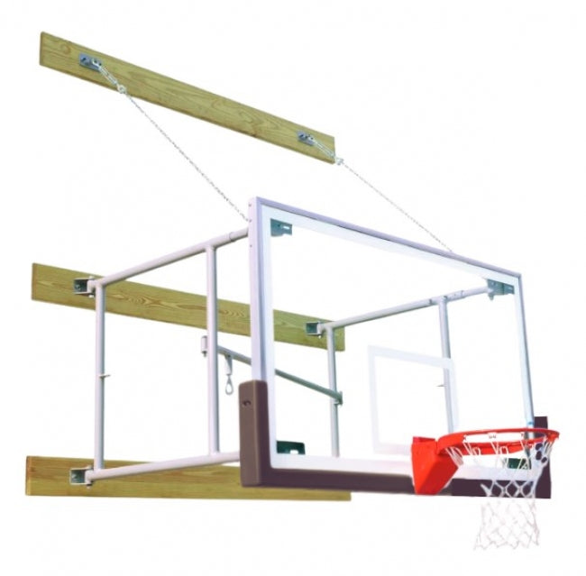 Side Fold 8'-12' Competitor Basketball Package, Brown
