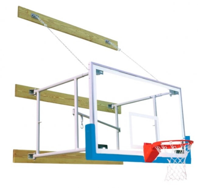 Side Fold 8'-12' Competitor Basketball Package, Columbia Blue