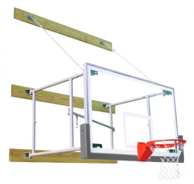 Side Fold 8'-12' Competitor Basketball Package, Gray