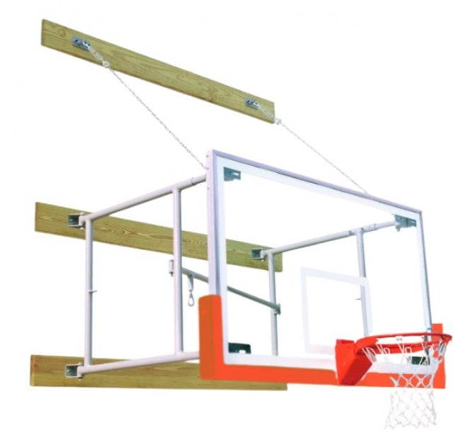Side Fold 8'-12' Competitor Basketball Package, Orange