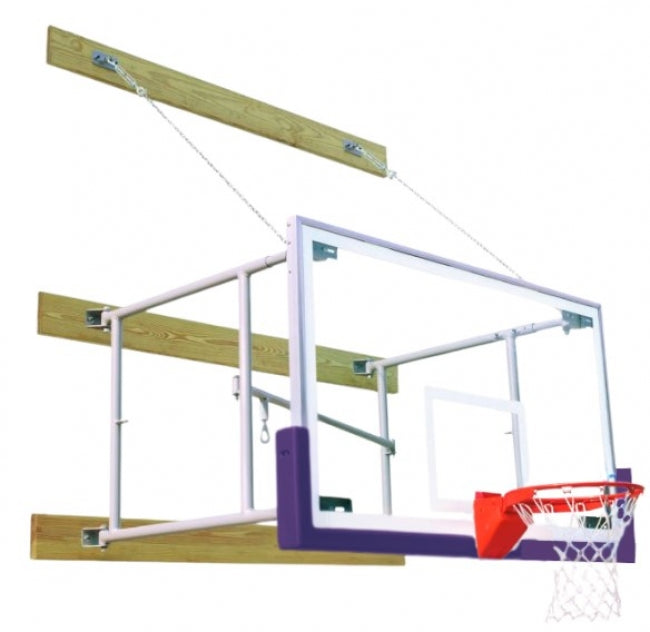 Side Fold 8'-12' Competitor Basketball Package, Purple