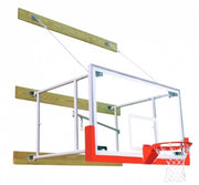 Side Fold 8'-12' Competitor Basketball Package, Scarlet Red