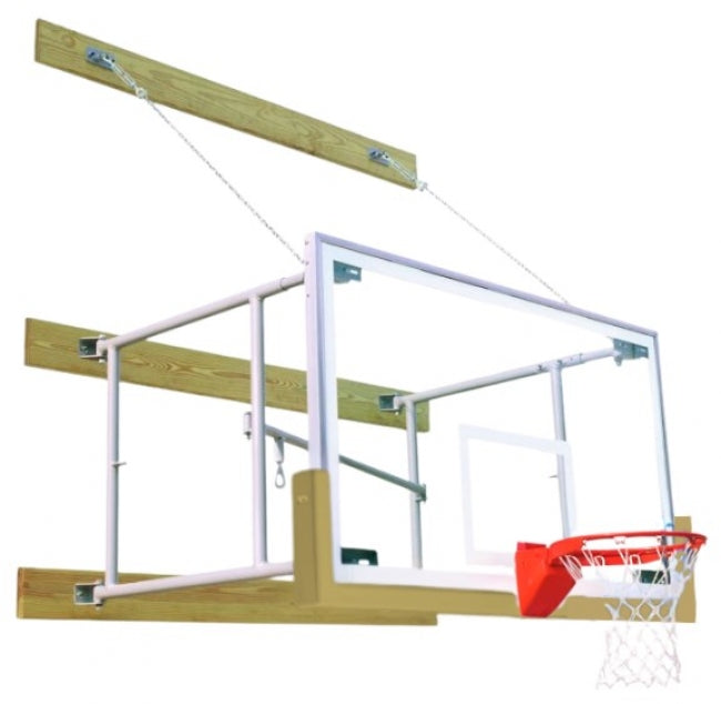 Side Fold 8'-12' Competitor Basketball Package, Vegas Gold