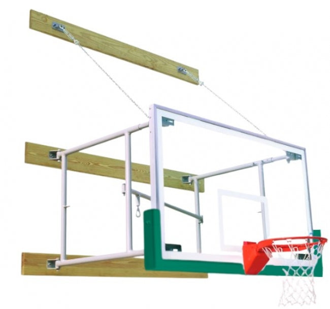 Stationary 8'-12' Competitor Basketball Package, Forest Green