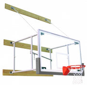 Stationary 8'-12' Competitor Basketball Package, Gray