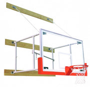 Stationary 8'-12' Competitor Basketball Package, Scarlet Red