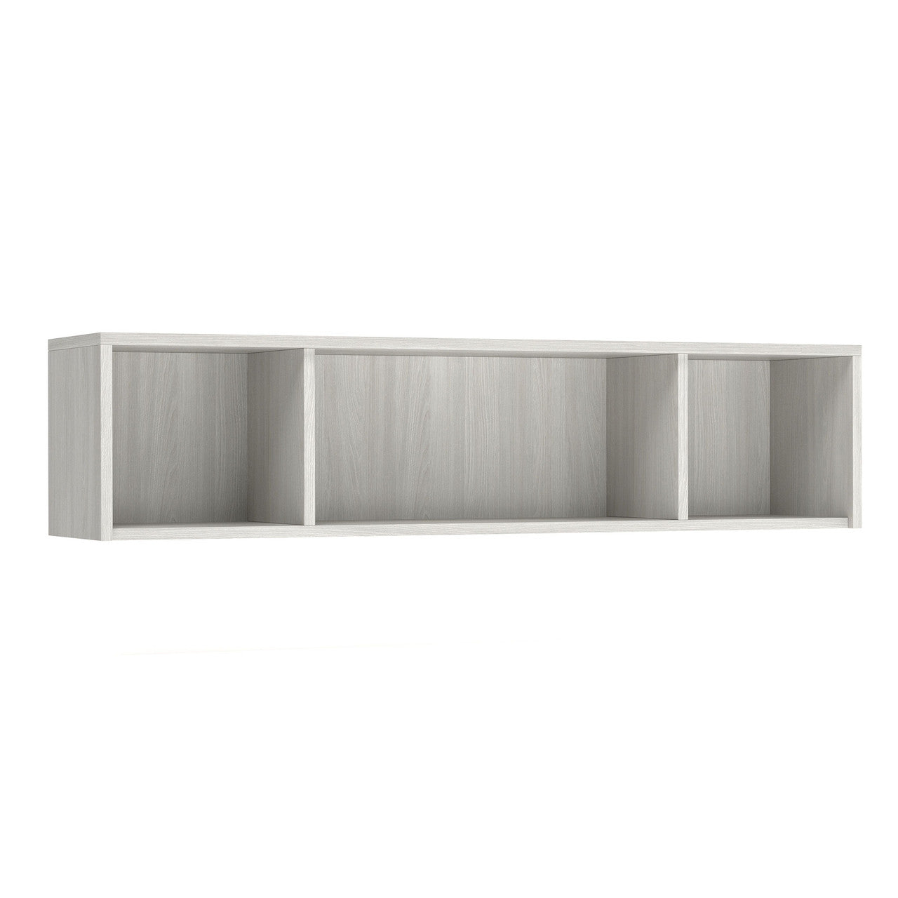 OfficeSource Laminate Open Hutch for U-Leg Desk - 71"W x 15"D - Arcadia White