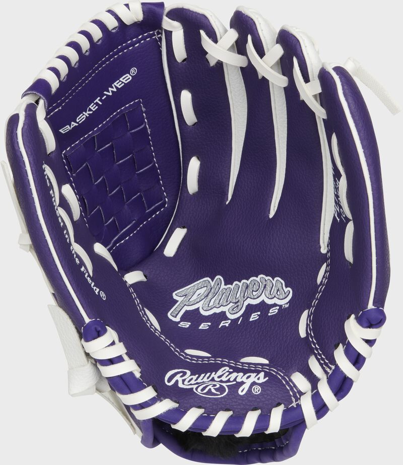 Rawlings Players Series Youth 10-Inch Baseball Glove - Right Hand Thrower - Purple