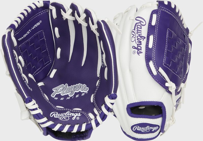 Rawlings Players Series Youth 10-Inch Baseball Glove - Right Hand Thrower - Purple