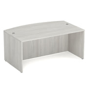 OfficeSource Laminate 66"W Bow Front Desk Shell - Arcadia White