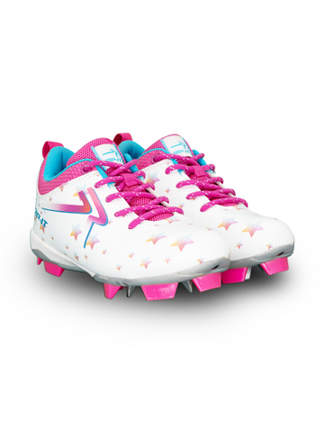 RIP-IT Girls Play Ball Starlight Softball Cleats - Size 10-Kid - Purple/Pink/Aqua