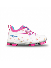 RIP-IT Girls Play Ball Starlight Softball Cleats - Size 1 - Purple/Pink/Aqua