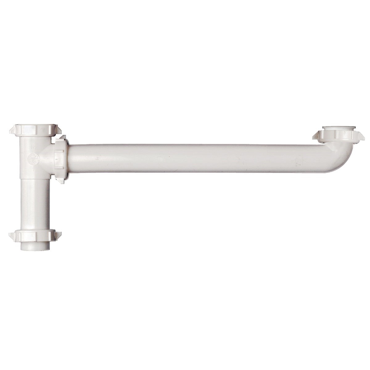 1-1/2 In. x 16 In. White Plastic End Outlet Waste