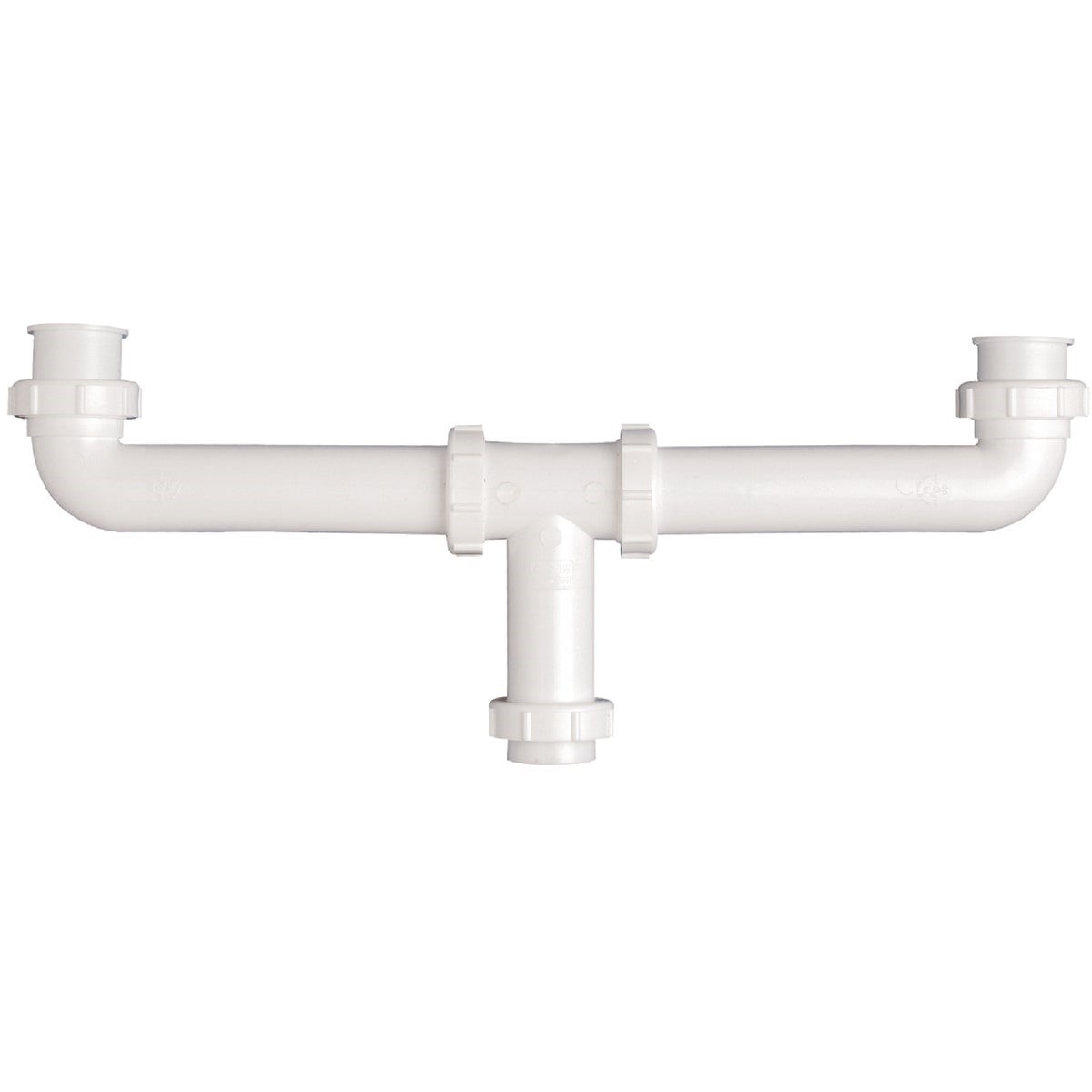 1-1/2 In. X 16 In. White Plastic Center Outlet Waste