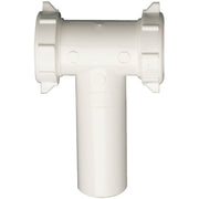 1-1/2 In. White Plastic Center Outlet Tee and Tailpiece Slip Joint