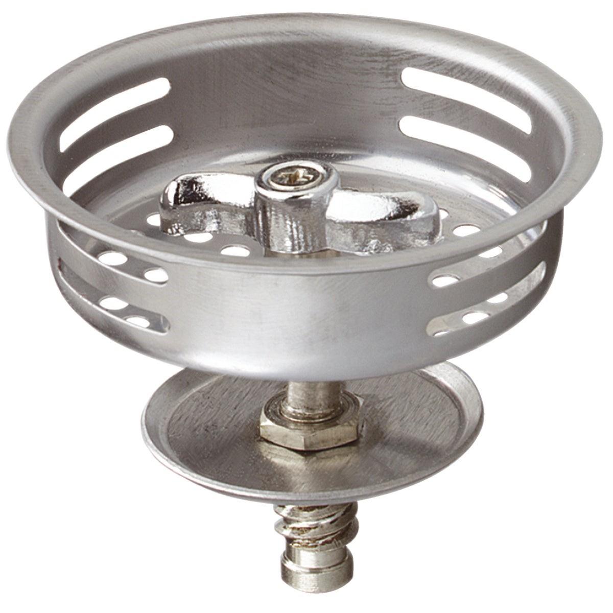 3-1/2 In. Stainless Steel Turn2Seal Threaded Post Basket Strainer Stopper