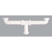 1-1/2 In. x 16 In. White Plastic Center Outlet Waste