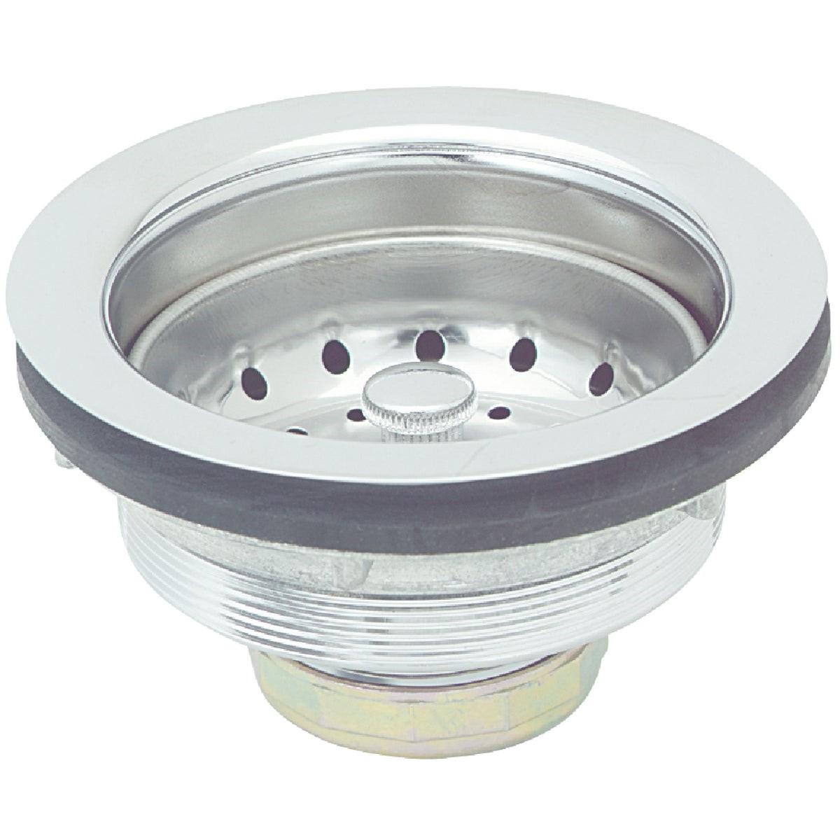 3-1/2 In. Brass with Stainless Steel Basket Fixed Post Basket Strainer Assembly