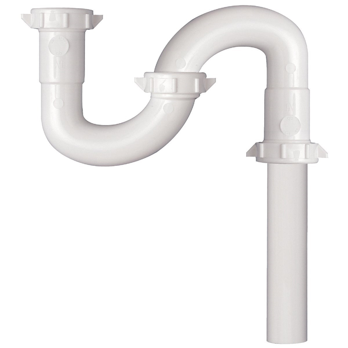 1-1/4 In. x 20-1/2 In. White Plastic S-Trap