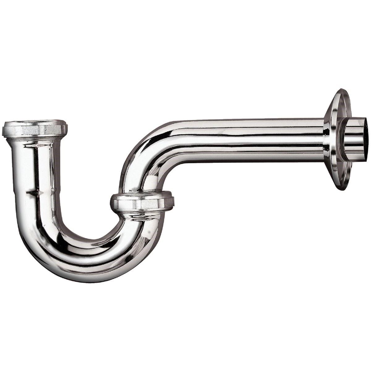1-1/4 In. x 1-1/4 In. Chrome-Plated 20 Gauge Brass P-Trap