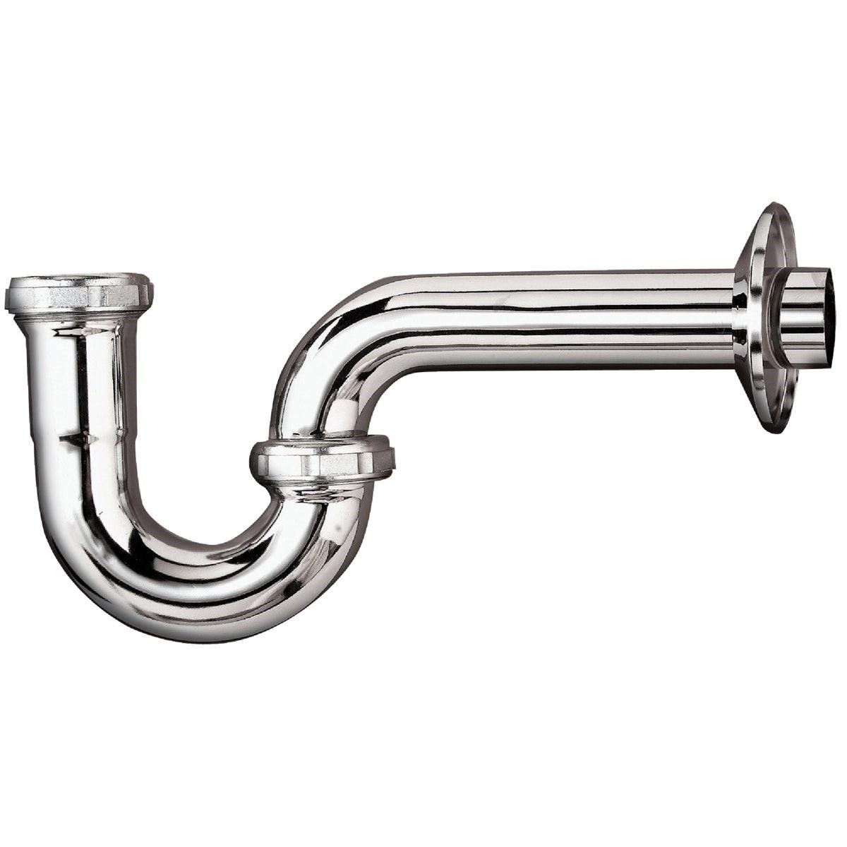 1-1/4 In. x 1-1/4 In. Chrome-Plated 17 Gauge Brass P-Trap