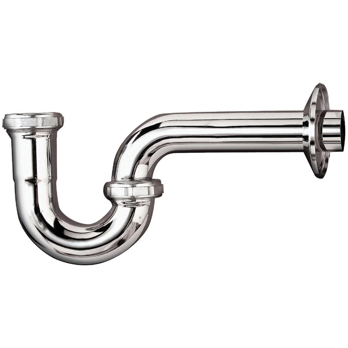 1-1/2 In. x 1-1/2 In. Chrome-Plated 17 Gauge Brass P-Trap