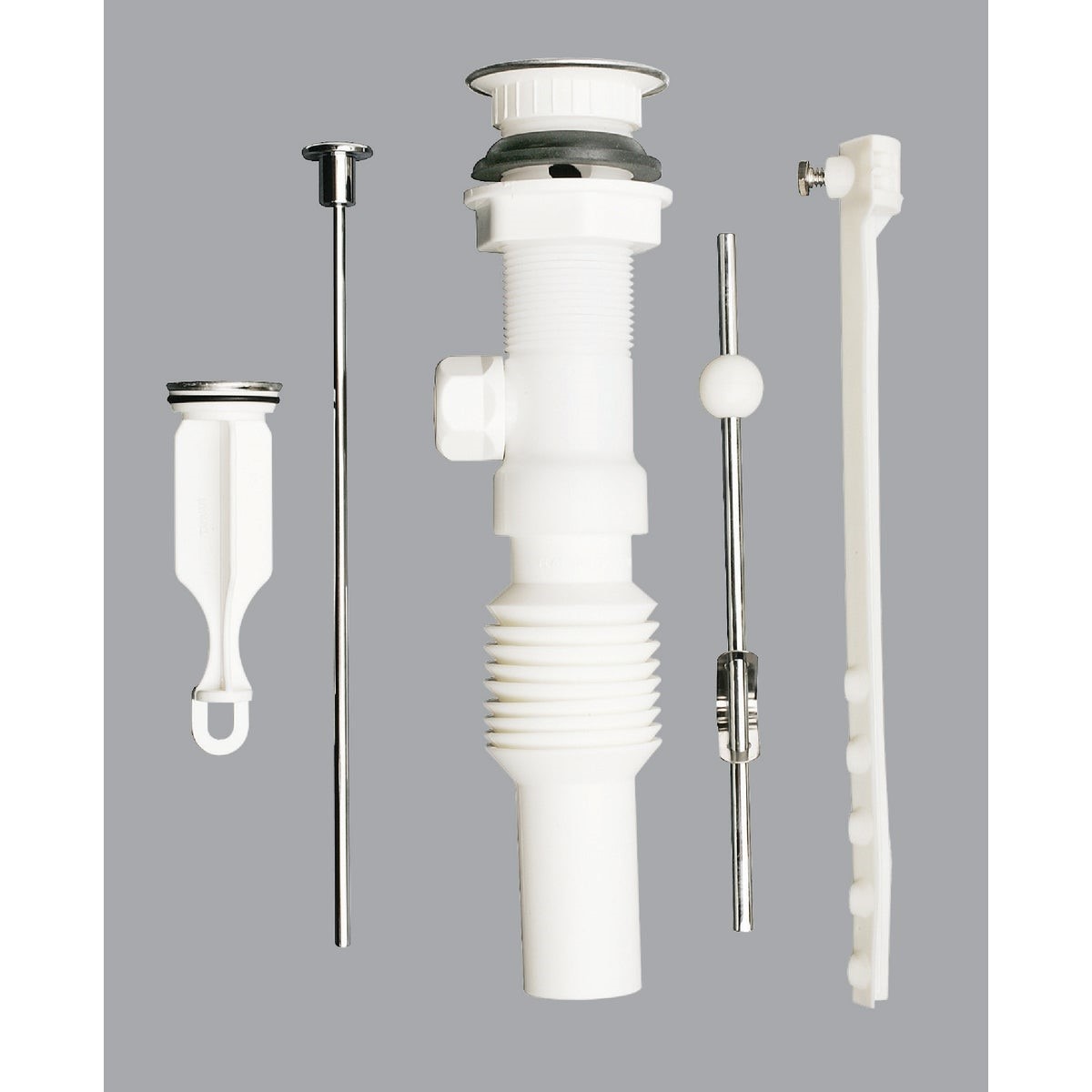 1-1/4 In. Chrome-Plated/Plastic Flexible Pop-Up Assembly