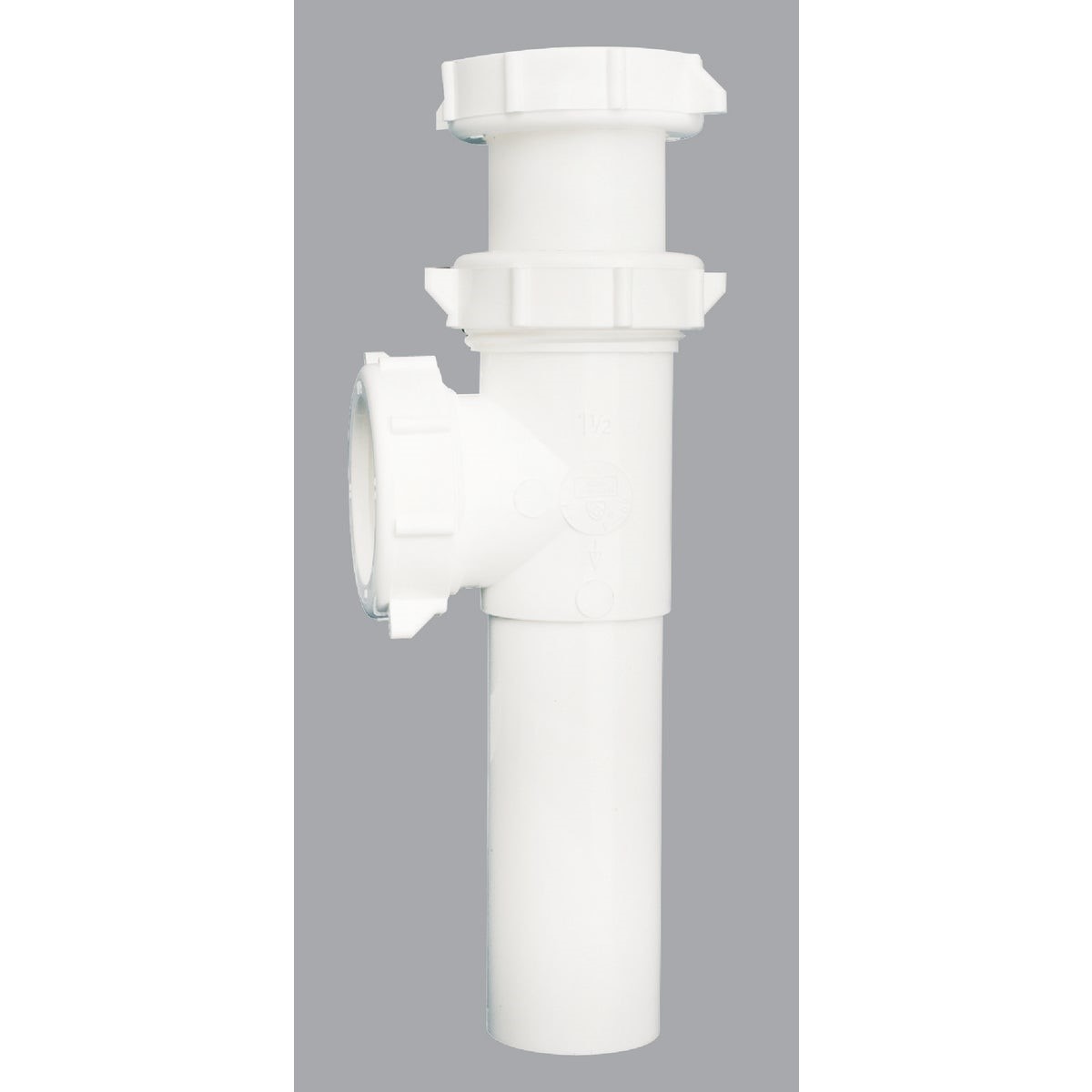 1-1/2 In. White Plastic End Outlet Tee