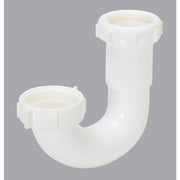 1-1/2 In. or 1-1/4 In White Plastic J-Bend, Carded