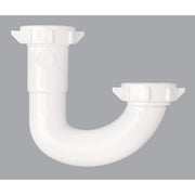 1-1/2 In. or 1-1/4 In.. White Plastic J-Bend, Carded