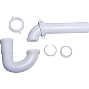 1-1/2 In. to 1-1/4 In. White Plastic P-Trap with Reducer Washer