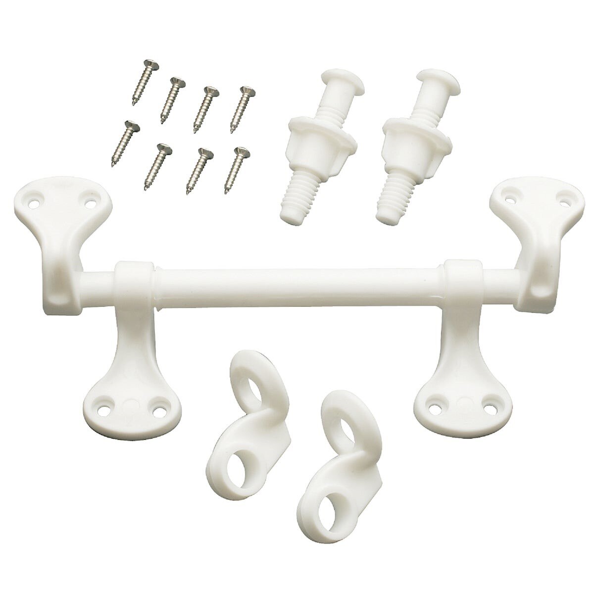 1/2" White Polyethylene Toilet Seat Hinge