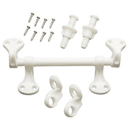 1/2" White Polyethylene Toilet Seat Hinge