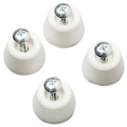 3/4" White Vinyl Toilet Seat Screw Bumper Set