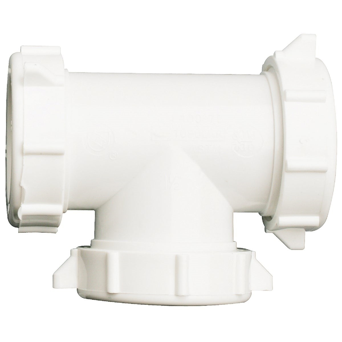 1-1/2 In. White Plastic Tee