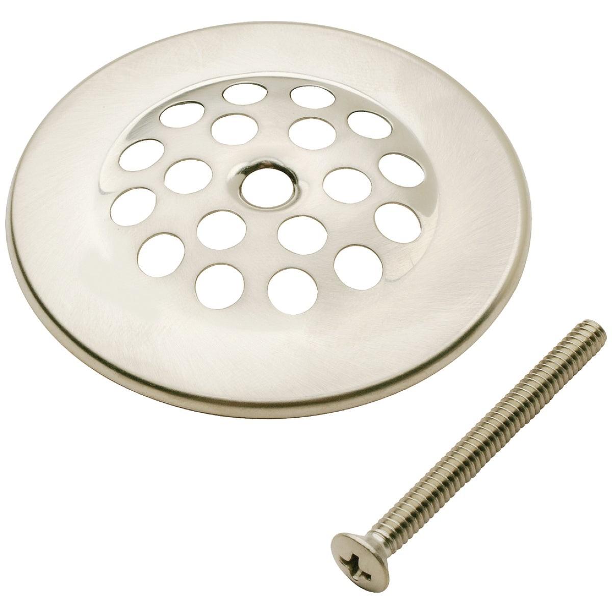 2 In. Dome Cover Tub Drain Strainer with Brushed Nickel Finish