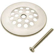 2 In. Dome Cover Tub Drain Strainer with Brushed Nickel Finish