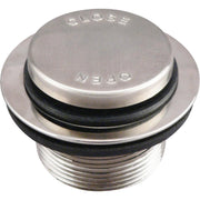 Foot Lok Stop Bathtub Drain Stopper with Brushed Nickel Finish
