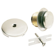 Foot Lok Stop Brushed Nickel Bath Drain Trim Kit