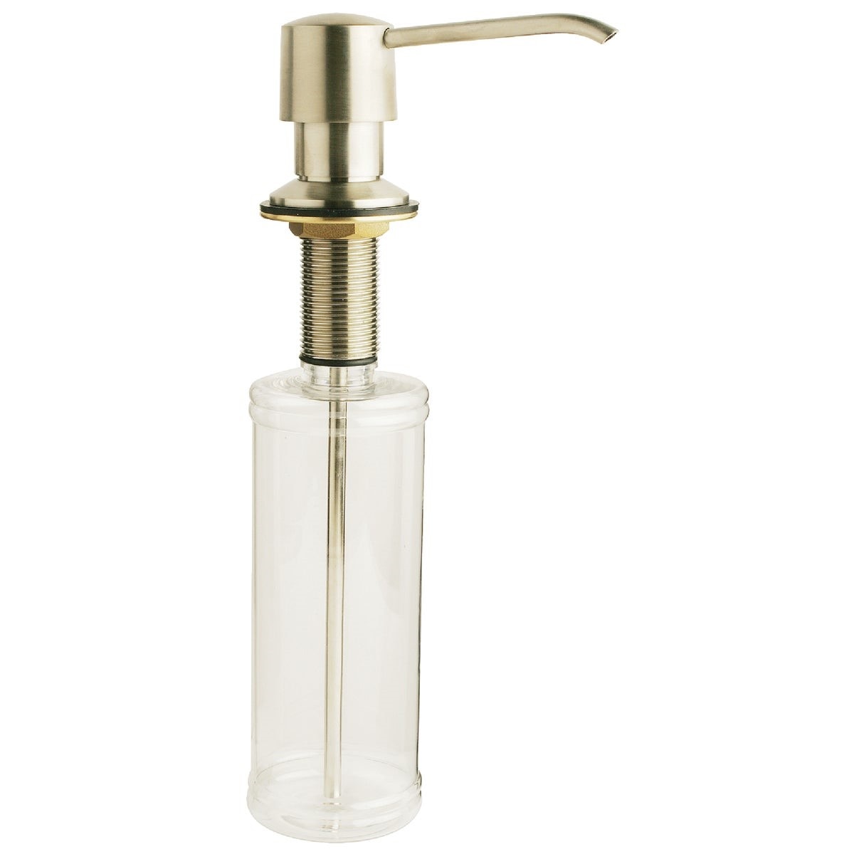 Brushed Nickel Clear Body Soap Dispenser
