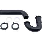 1-1/2 In. to 1-1/4 In. Black Plastic P-Trap with Reducer Washer