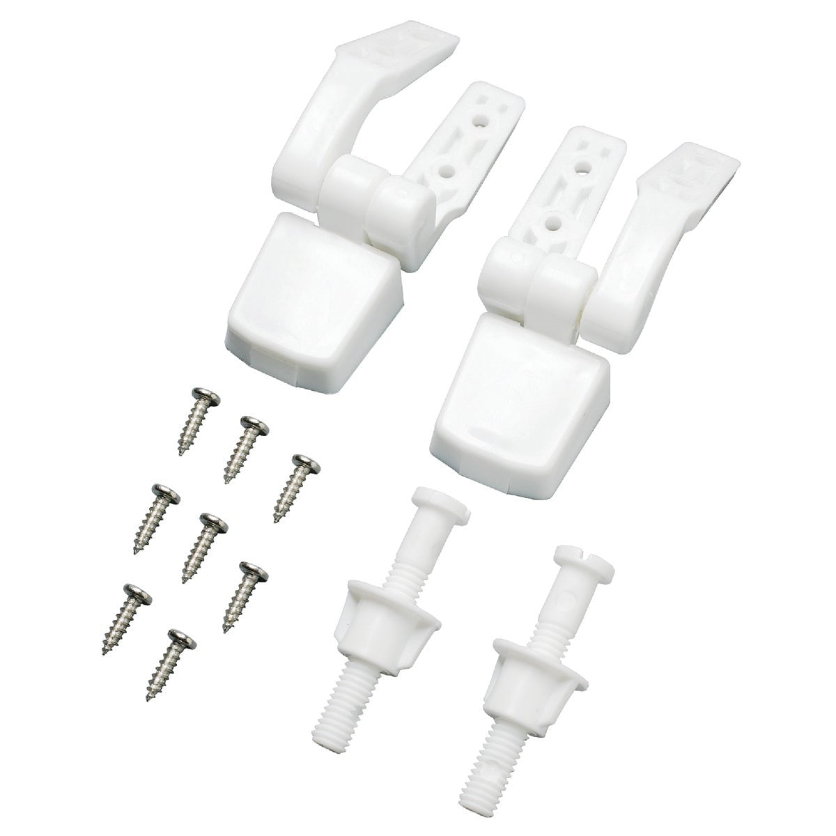 White Plastic Top Mount Toilet Seat Hinge