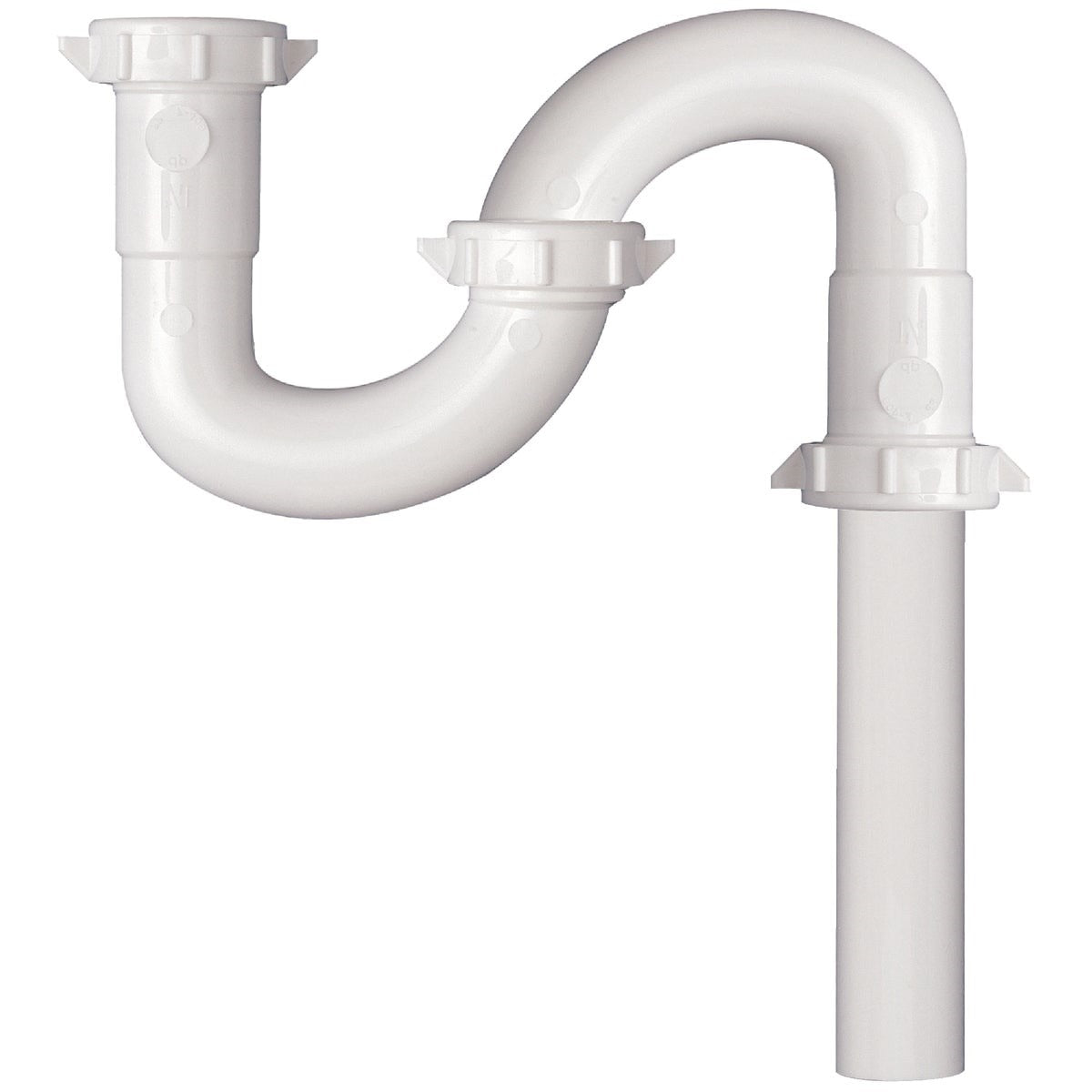 1-1/4 In. x 1-1/4 In. White Plastic S-Trap